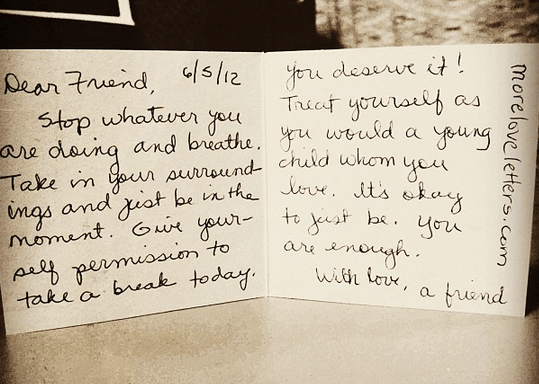 inner critic love letter